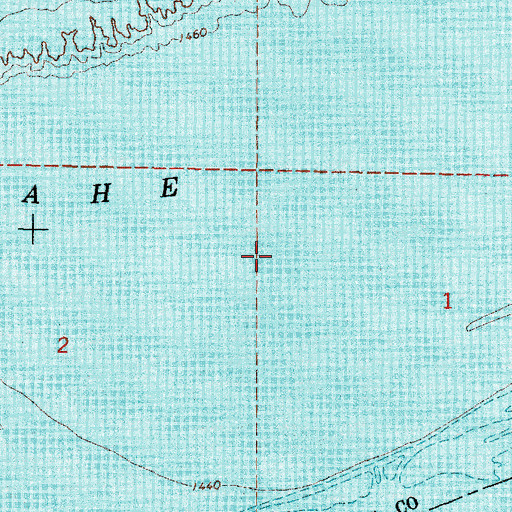 Topographic Map of Oahe (historical), SD