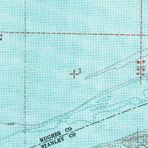 Topographic Map of Lone Grave Cemetery (historical), SD