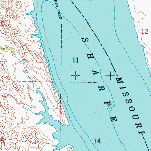 Topographic Map of Three Sisters Islands (historical), SD