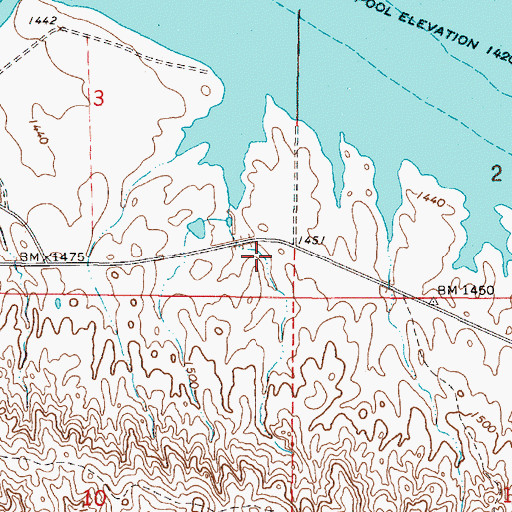 Topographic Map of Red Cloud Agency (historical), SD