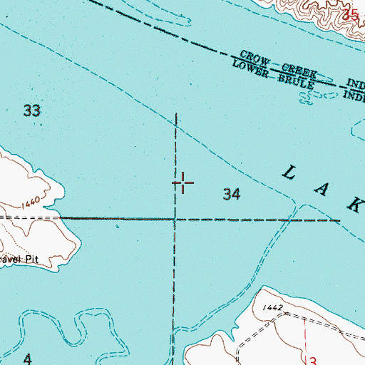 Topographic Map of Fort Defiance (historical), SD