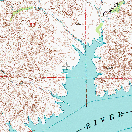 Topographic Map of North Bend Recreation Area, SD