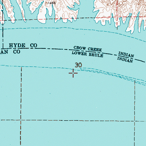 Topographic Map of Cadottes Wood Yard (historical), SD