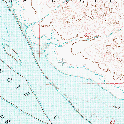 Topographic Map of Bijous Trading Post (historical), SD