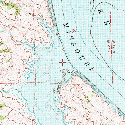 Topographic Map of Rosebud Landing (historical), SD