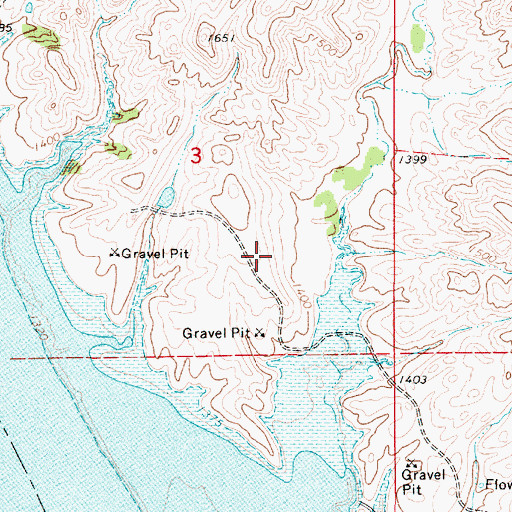 Topographic Map of Austin and Spaulding Ranch (historical), SD