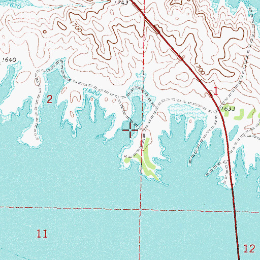Topographic Map of Forest City Recreation Area, SD