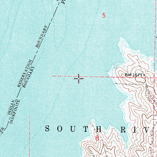 Topographic Map of Houck Ranch (historical), SD