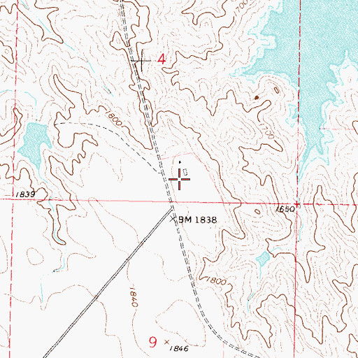 Topographic Map of Ascension Church (historical), SD