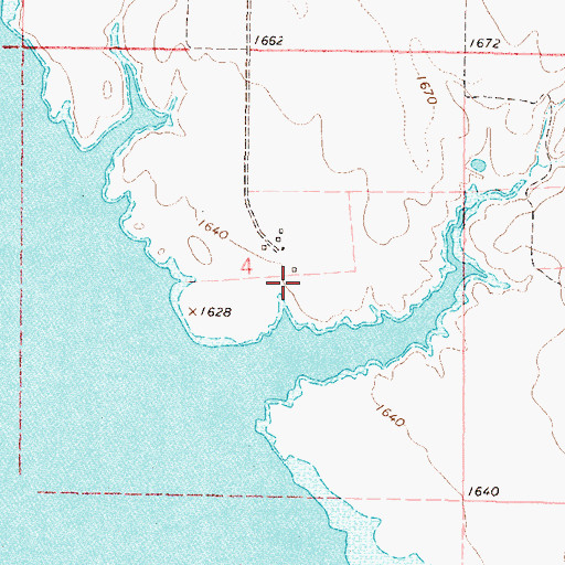 Topographic Map of Walth Bay Recreation Area, SD