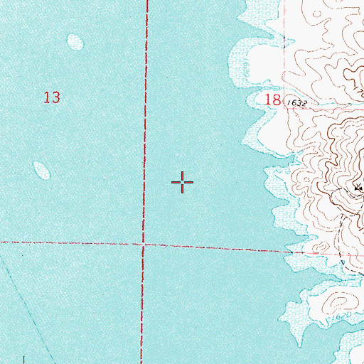 Topographic Map of Lake Evarts (historical), SD
