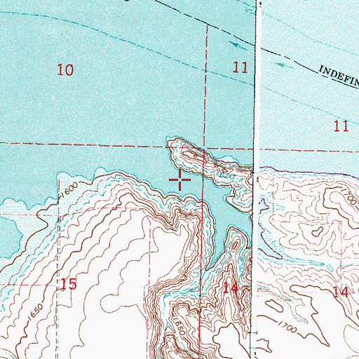 Topographic Map of Rogo Bay, SD