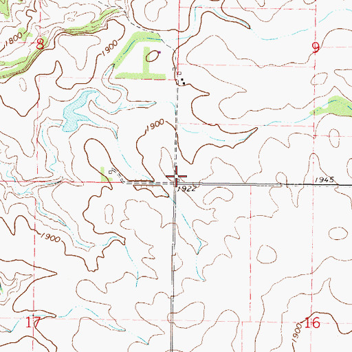 Topographic Map of Larson School (historical), SD