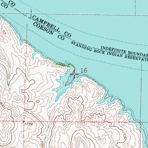 Topographic Map of Kunk-pa-pa CreeK (historical), SD