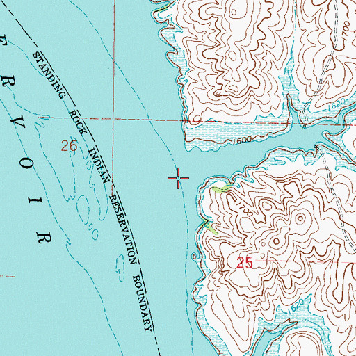 Topographic Map of Shaw Creek, SD
