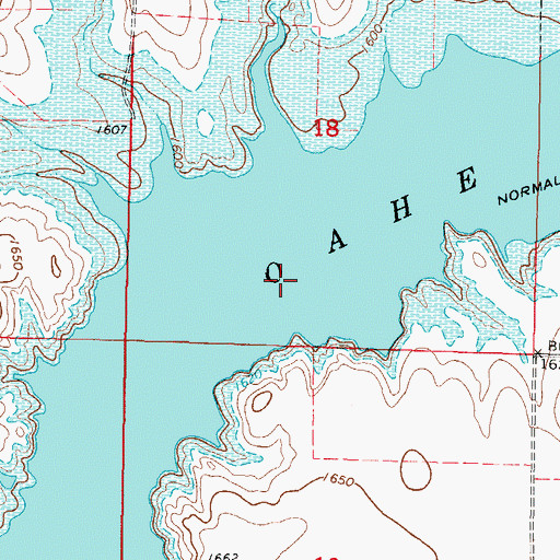 Topographic Map of Pollock Bay, SD