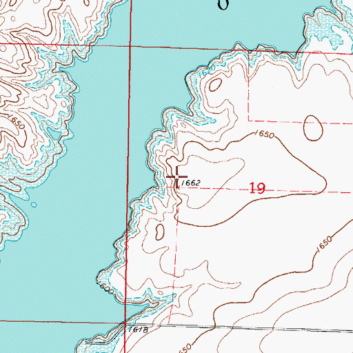 Topographic Map of West Pollock Recreation Area, SD