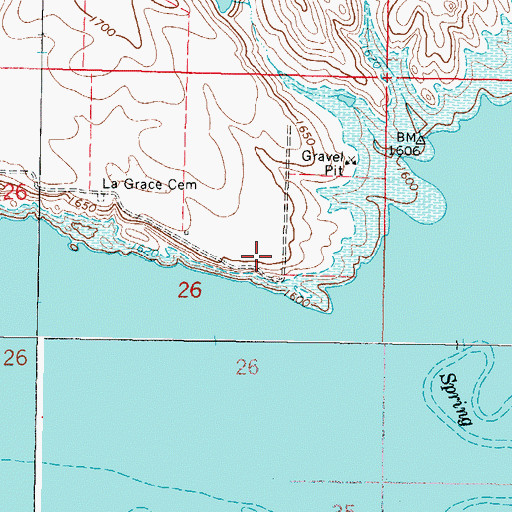 Topographic Map of LaGrace (historical), SD