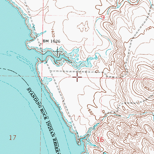 Topographic Map of Vanderbilt (historical), SD