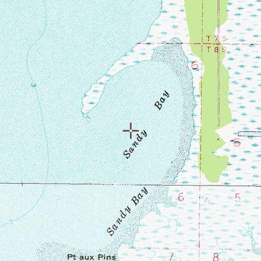 Topographic Map of Sandy Bay, AL