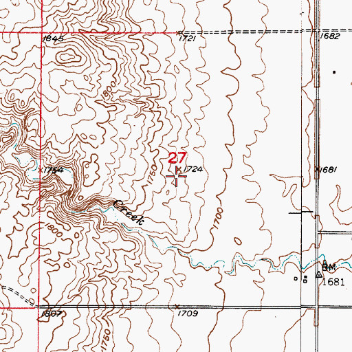 Topographic Map of Newton (historical), SD