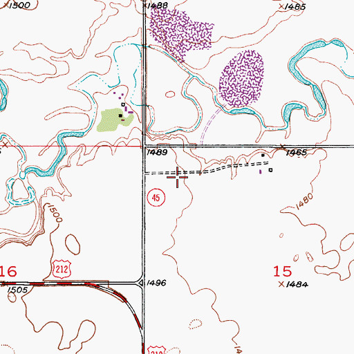 Topographic Map of LaFoon (historical), SD