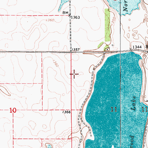 Topographic Map of Scatterwood (historical), SD