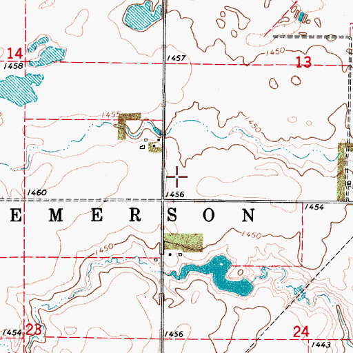Topographic Map of Cresbard (historical), SD