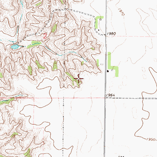 Topographic Map of Smalley (historical), SD