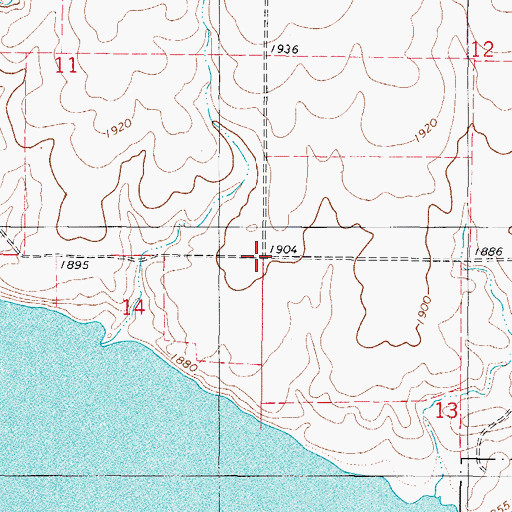 Topographic Map of Theodore (historical), SD