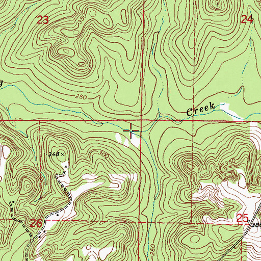 Topographic Map of Sandy Creek, AL