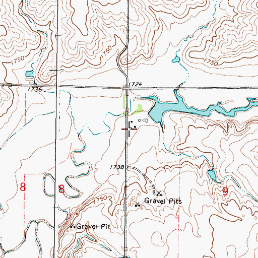 Topographic Map of Clifton (historical), SD