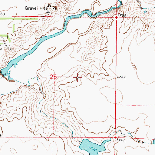Topographic Map of Carson (historical), SD