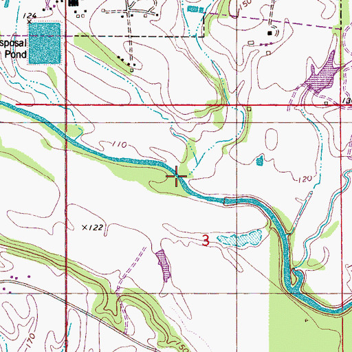 Topographic Map of Sandy Creek, AL