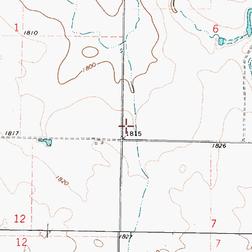 Topographic Map of Percilla (historical), SD