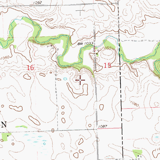 Topographic Map of Yellow Bank (historical), SD