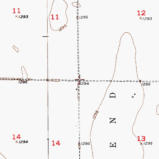 Topographic Map of Berg School Number 6 (historical), SD