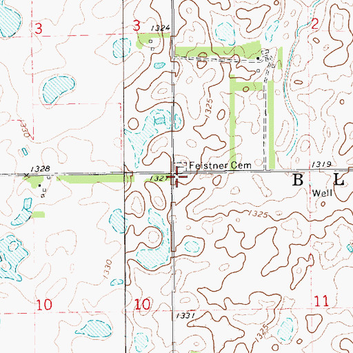 Topographic Map of Callahan School Number 1 (historical), SD