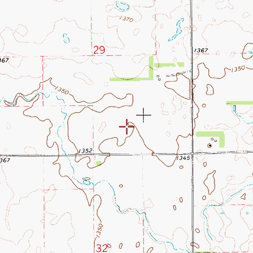 Topographic Map of Newman School Number 4 (historical), SD