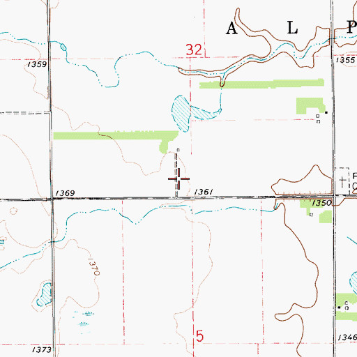 Topographic Map of Kneirem School Number 2 (historical), SD
