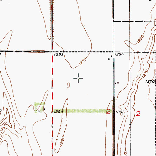Topographic Map of Center School Number 5 (historical), SD