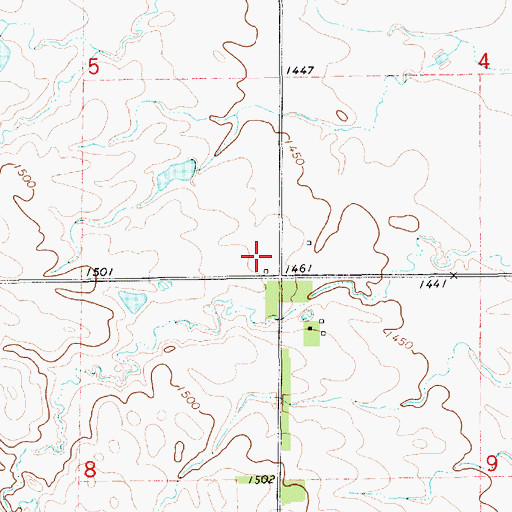 Topographic Map of School Number 1 (historical), SD