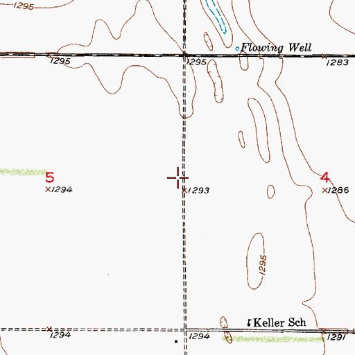 Topographic Map of School Number 4 (historical), SD