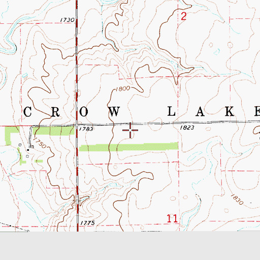 Topographic Map of School Number 9 (historical), SD