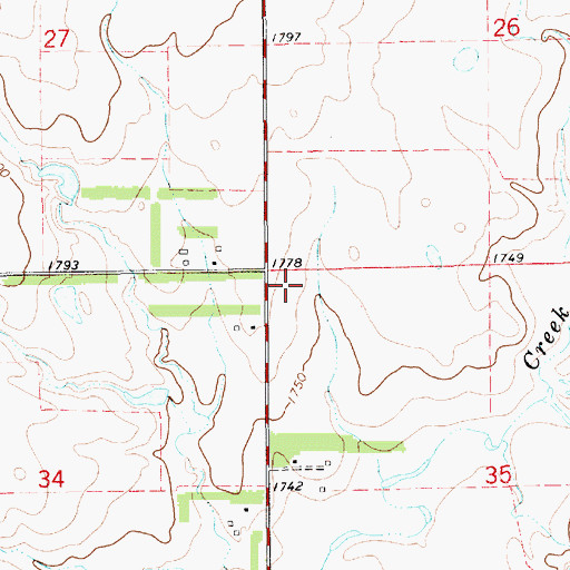 Topographic Map of Stetson (historical), SD