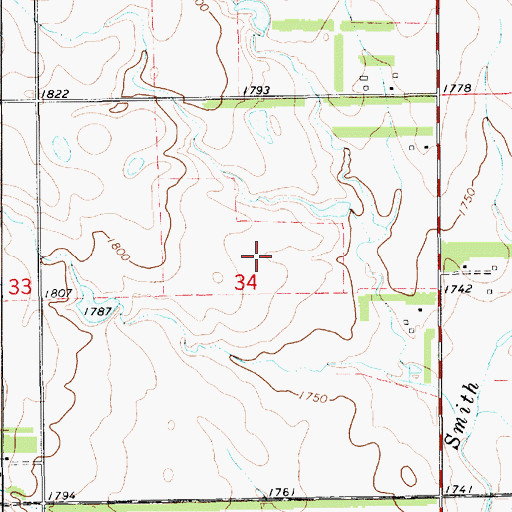 Topographic Map of Hainey School Number 4 (historical), SD