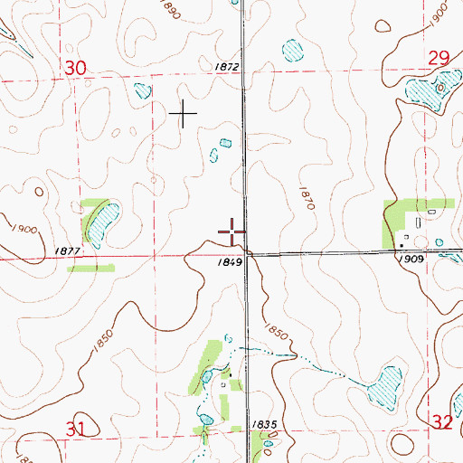 Topographic Map of Eden School Number 5 (historical), SD