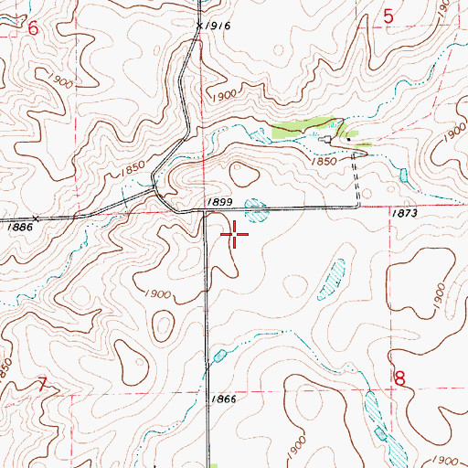 Topographic Map of Marlene School Number 2 (historical), SD