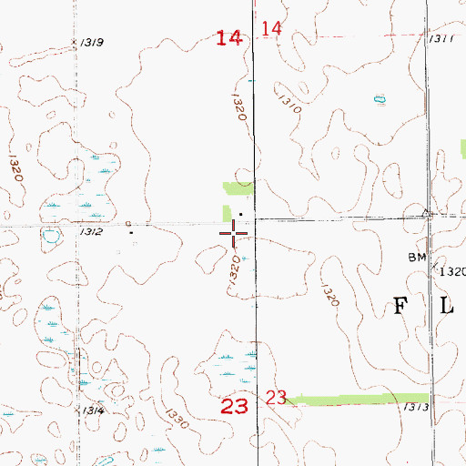 Topographic Map of Center School Number 4 (historical), SD