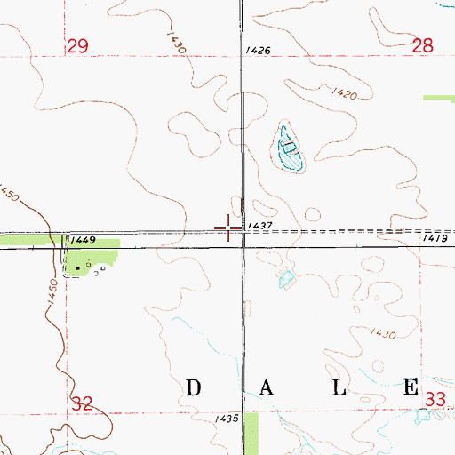 Topographic Map of Simmons School Number 3 (historical), SD
